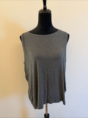 Halogen Charcoal Scoop Neck Tank Top